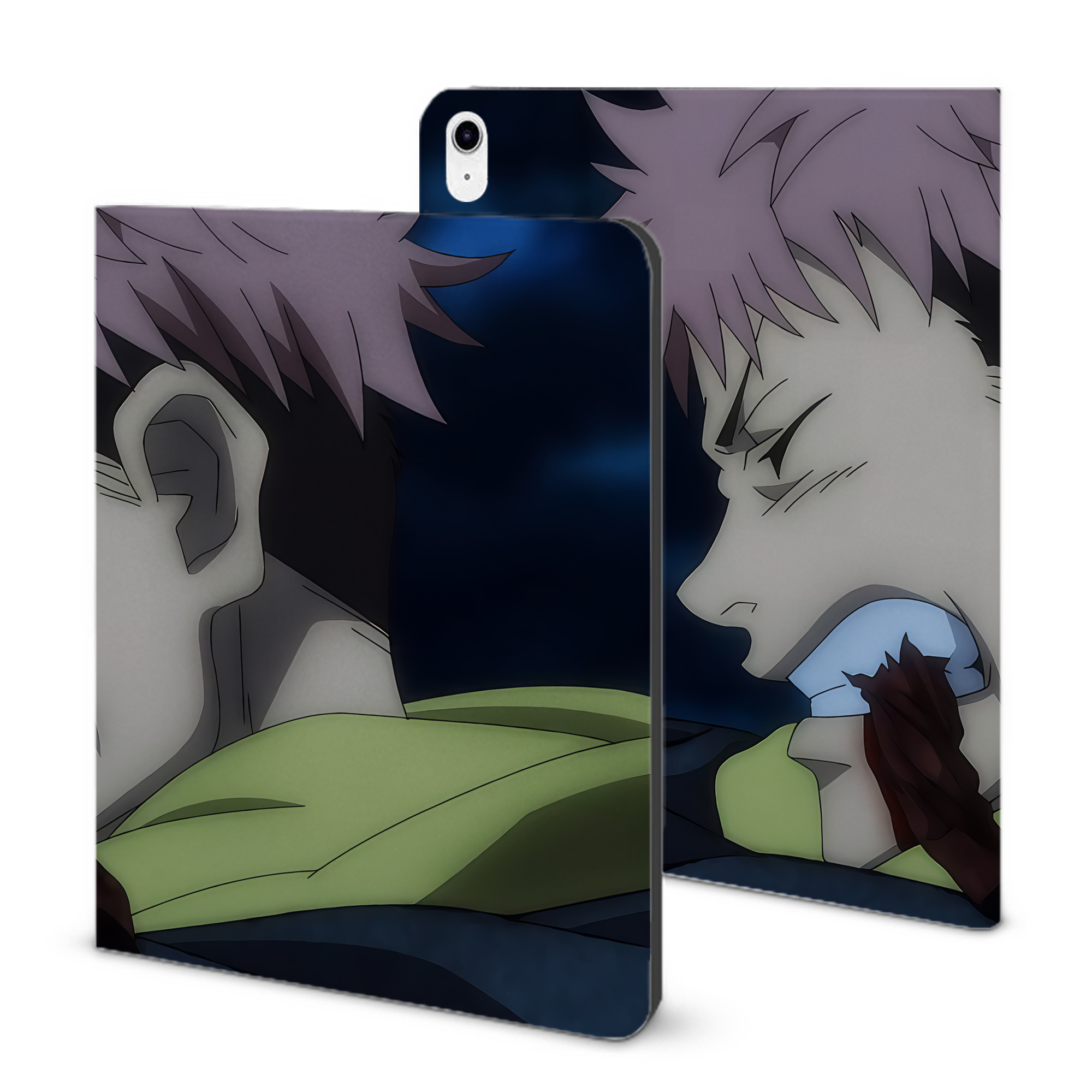（画像用） 呪術廻戦 Jujutsu Kaisen IPad ケース ブック型 PUレザー TPU 耐衝撃 軽量 薄型 ペン収納なし 全面保護 IPad 各モデル対応